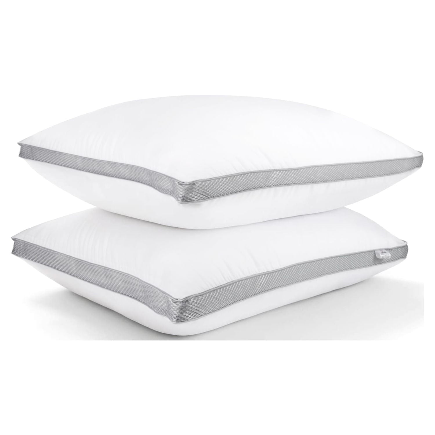 Decorative Plump 2 Pack Cotton Down Alternative Pillows,Queen Size Bed Pillows Gusseted Hypoallergenic - Ergonomic Memory Foam Pillow for Neck Pain Support - Default Title