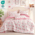 Fluffy Down Alternative Pink Bowknot Girls Comforter Set Twin Size, 3 Pieces Bows Princess Style Bedding Set for Girls for All Season - Cloud-Like Soft Lightweight Bed Comforter - Default Title