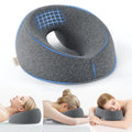 Ergonomic Memory Foam Face Down Pillow Massage Headrest for Bed, Memory Foam Pillow Face Cradle Support for Stomach Sleepers, Eye Post-Surg... - Orthopedic Shredded Foam Bed Pillow Set - Default Title