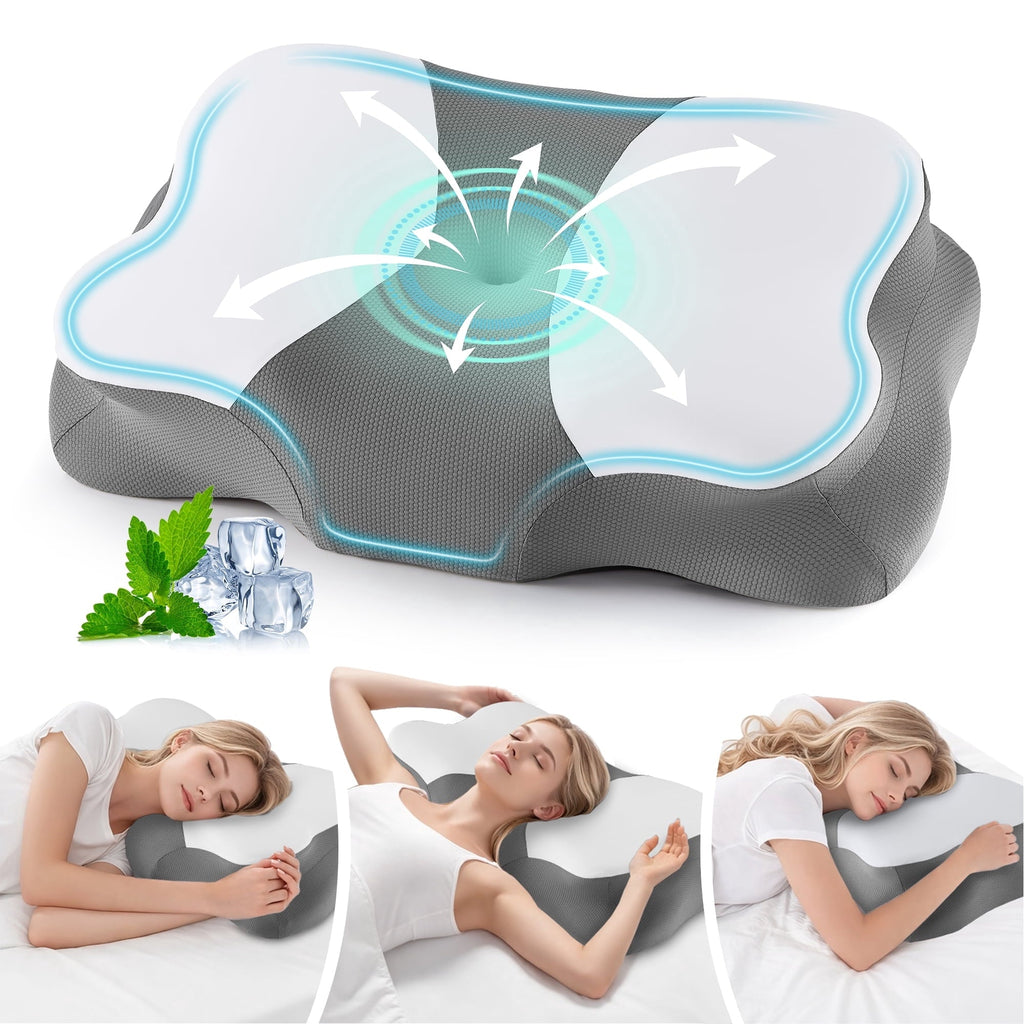 Orthopedic Support Memory Foam Cervical Pillow for Sleeping Support - Orthopedic Bed Pillow for Neck, Shoulder Pain Relief, Adults, Side... - Hotel Quality Plush Sleeping Pillows - Default Title