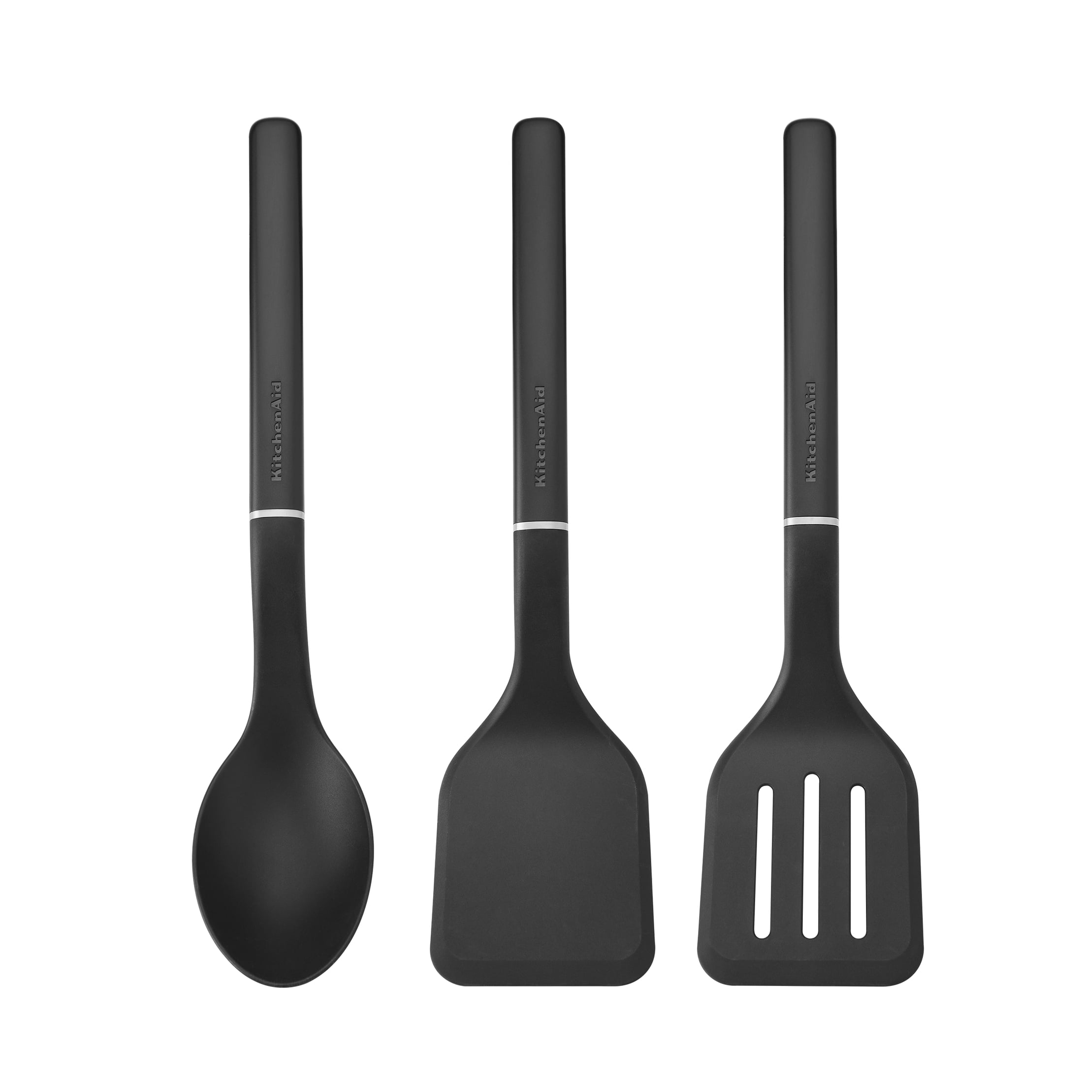 Chef-Quality 3-Piece Cooking Utensils Set with Ergonomic Handles, Black - Multi-Purpose Hand Tool for Daily Meal Prep - Default Title