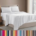 Breathable Luxury Set, Hotel Style Deep Pocket 4 Piece Bed , Luxury Soft Microfiber Sheet Sets, White - Premium Ultra-Soft Pillowcase Pair for Sleeping - Default Title