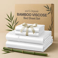 Cooling Sateen Lux Decor 100% Organic Viscose - 4 Piece Ultra-Soft Luxury Cooling Bed Sheets, 16" Deep Pocket, Breathable & Hypoalle... - Premium Ultra-Soft Pillowcase Pair for Sleeping - Default Title