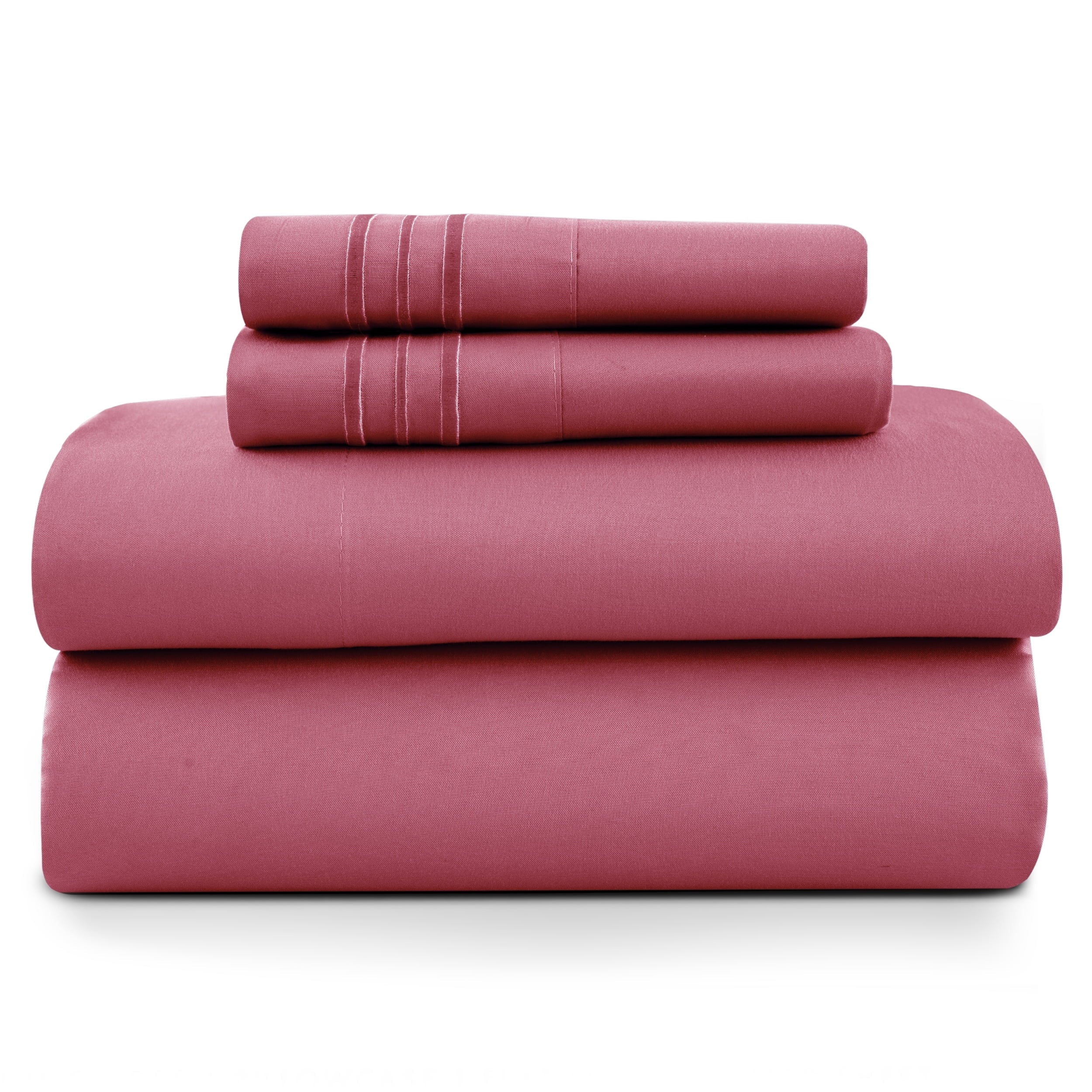 Premium Egyptian Cotton Size Sheet Set, 4-Piece Plain Soft Microfiber – Deep Pocket Bed Sheets, Includes 1 Fitted Sheet, 1 Flat Sheet, 2 Pill... - Premium Ultra-Soft Pillowcase Pair for Sleeping - Default Title
