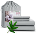Ultra-Soft Rayon - 4 Piece Cooling Bed Sheets Set, Gray - Luxury Bed Sheet Set with Deep Pockets - Default Title