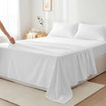 Ultra-Soft 100% Cotton Sheets For Queen Size Bed - Luxury 400 Thread Count Queen Sheet Set, 4 Piece Sateen Weave Queen White Cot... - Breathable Egyptian Cotton Flat & Fitted Sheets - Default Title