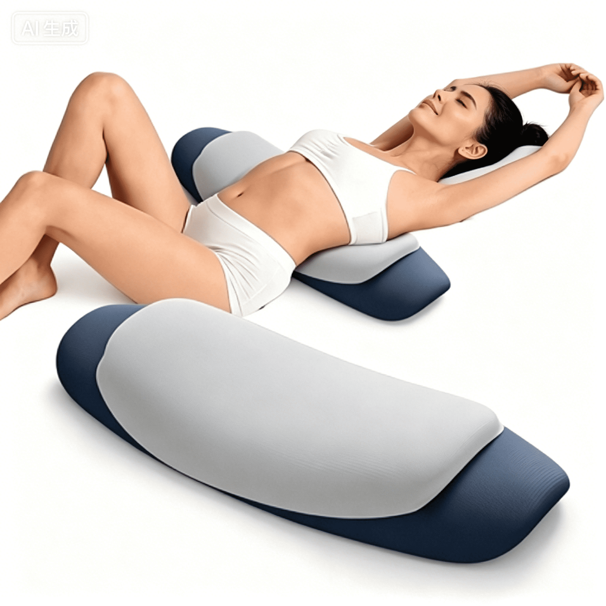 Decorative Plump Lumbar Support Pillow for Bed, Memory Foam Ergonomic Lower Back Support Waist Pillow for Side Back and Stomach Sleepe... - Ergonomic Memory Foam Pillow for Neck Pain Support - Default Title