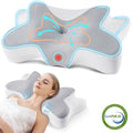 Orthopedic Support Memory Foam Pillow for Neck Pain Relief Cervical Sleepers Standard/Queen Gray - Orthopedic Shredded Foam Bed Pillow Set - Default Title