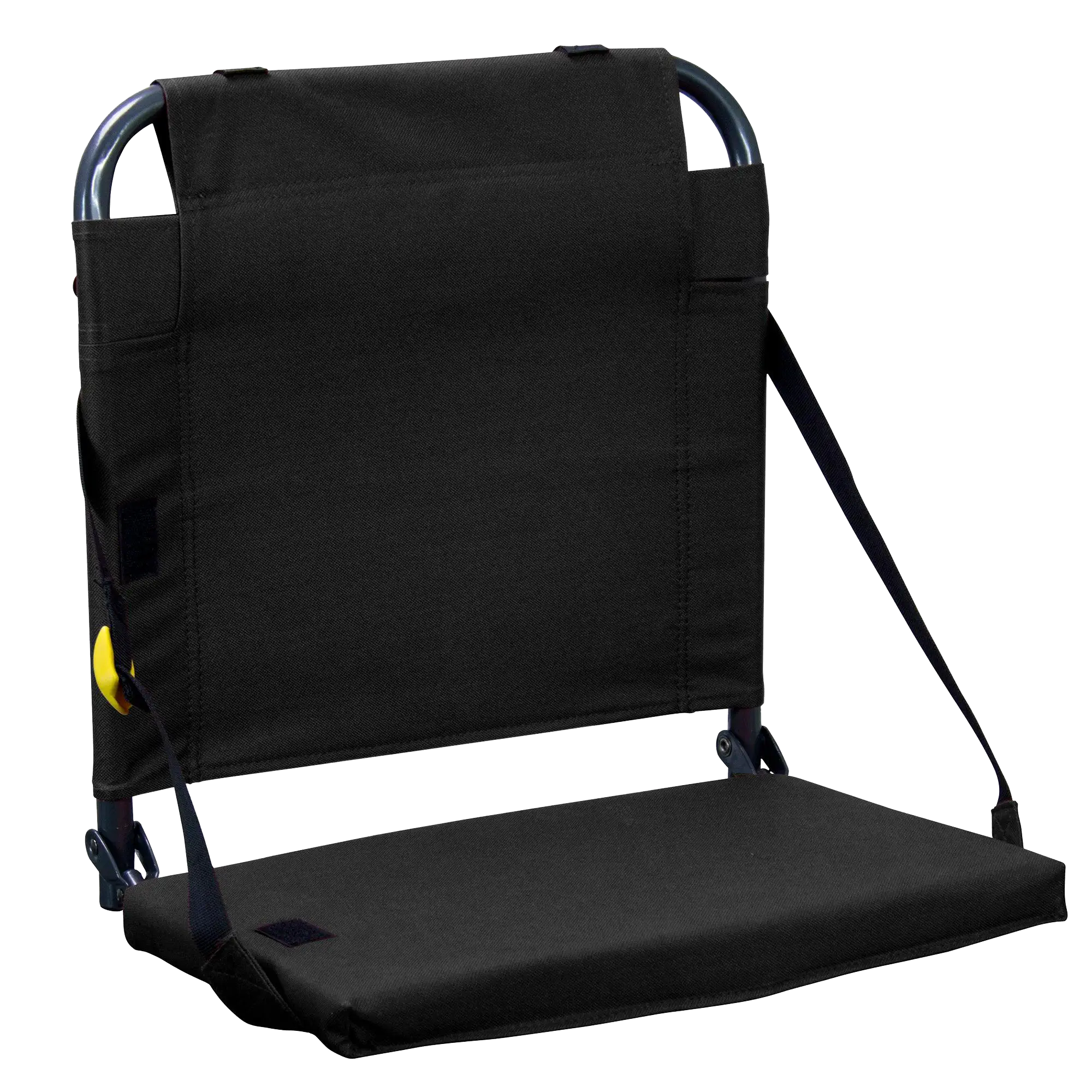 Compact Cushion BleacherBack - Choice 696 - Ergonomic Portable Stadium Seat for Sports Events - Black