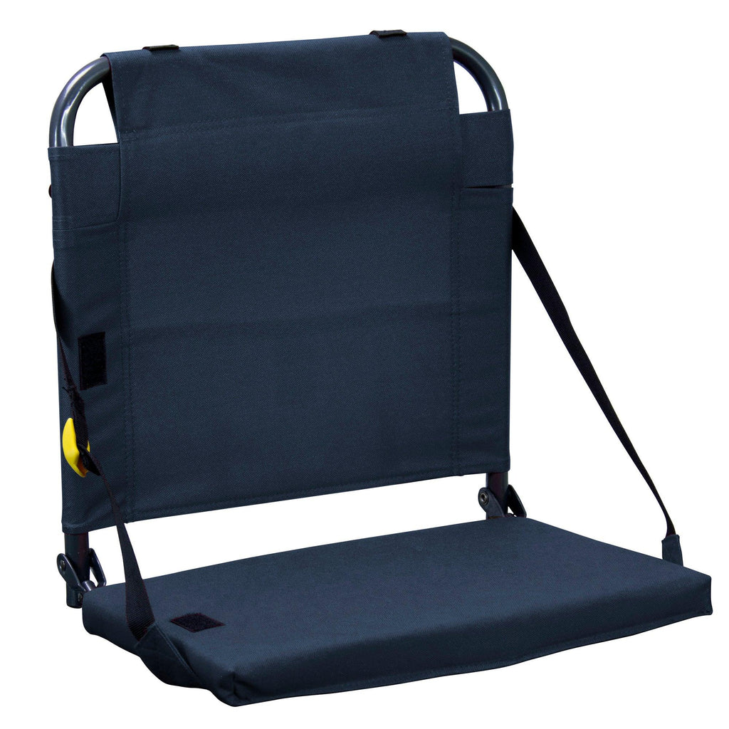Compact Cushion BleacherBack - Choice 696 - Ergonomic Portable Stadium Seat for Sports Events - Navy