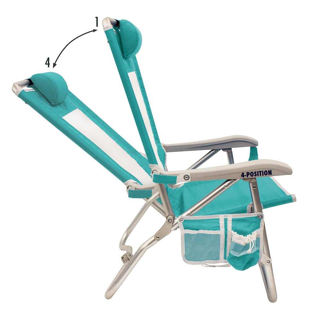 Backpack Travel Bi-Fold Beach Chair - Choice 601 - Rust-Resistant Aluminum Sand-Friendly Lounge Chair Detail