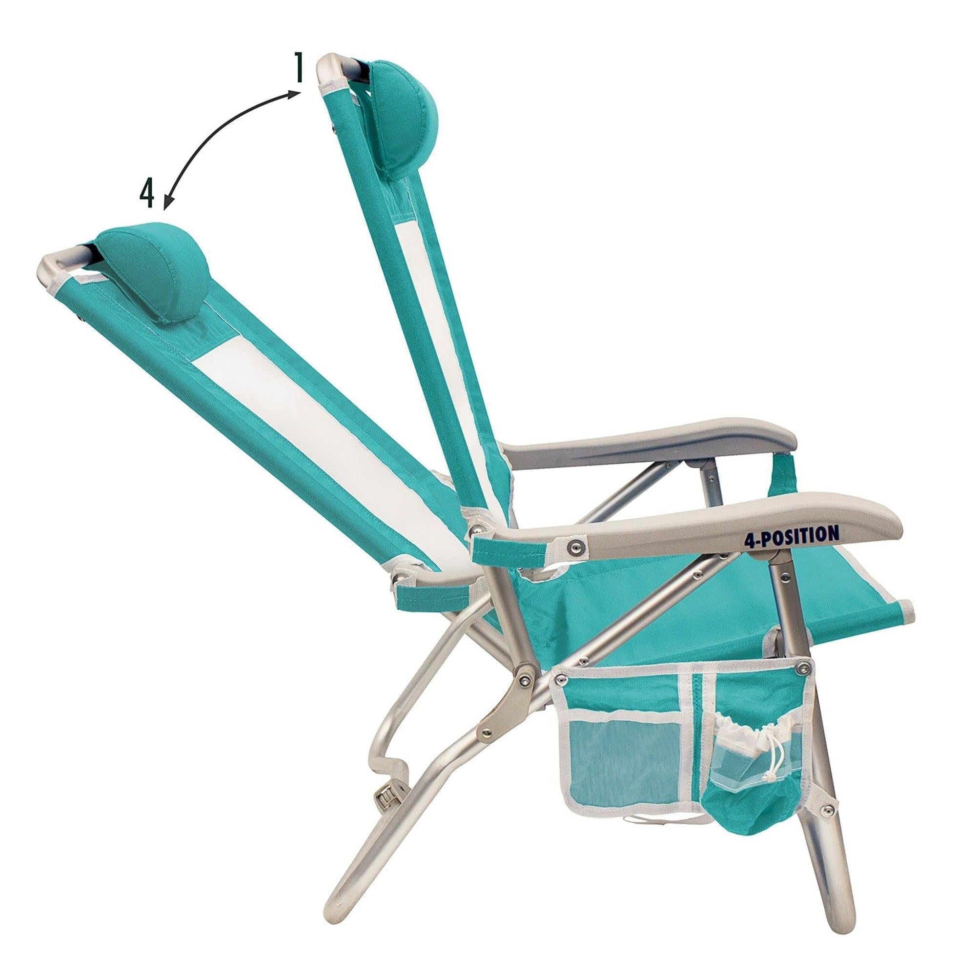 Backpack Travel Bi-Fold Beach Chair - Choice 601 - Rust-Resistant Aluminum Sand-Friendly Lounge Chair Detail