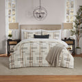 Heavyweight Warmth Full/Queen Comforter Set, All-Season, 5-Piece, Tan Modern - Luxurious Quilted Duvet Cover Set - Default Title