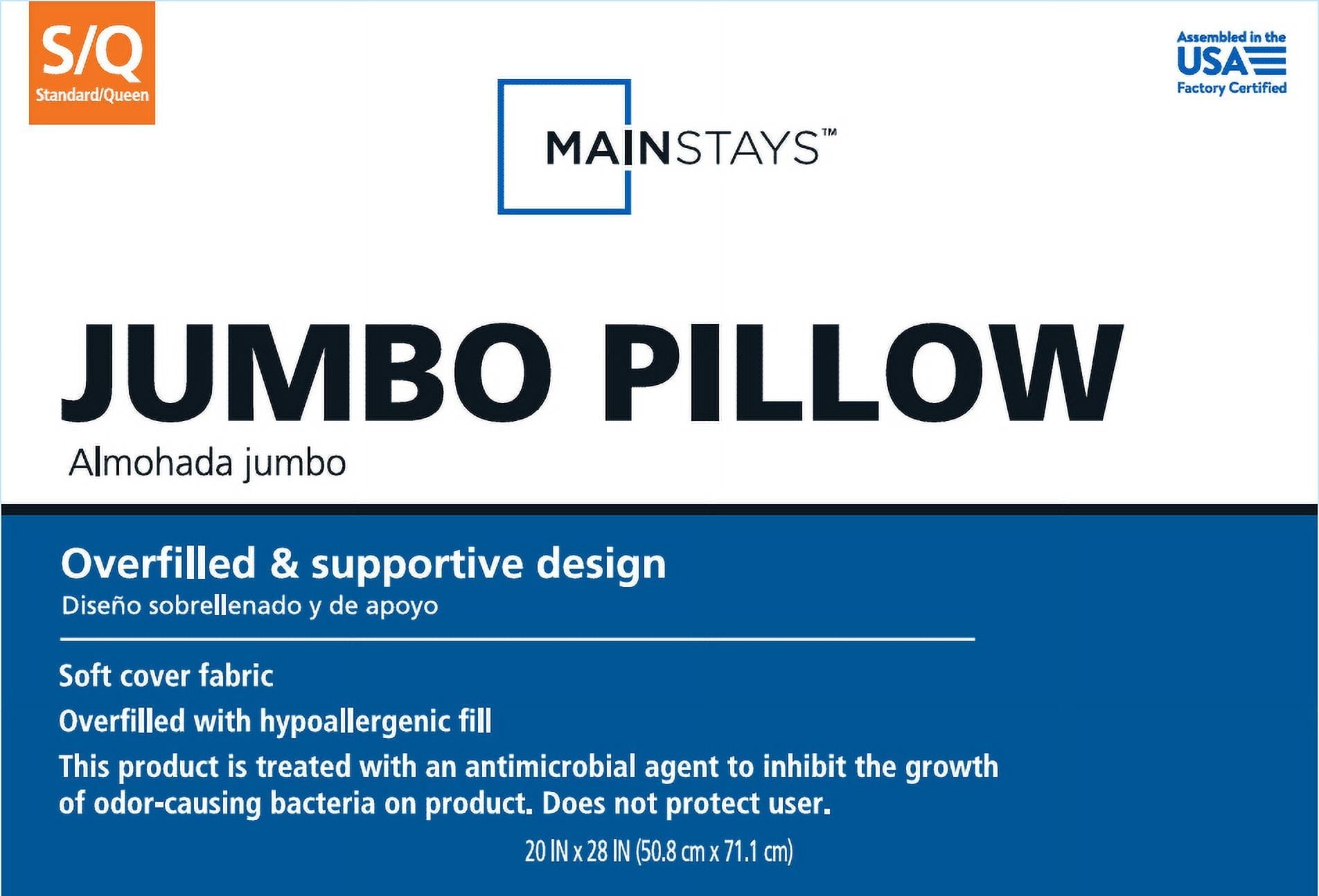 Ergonomic Memory Foam MS Mega Pillow SQ - Hotel Quality Plush Sleeping Pillows - Default Title