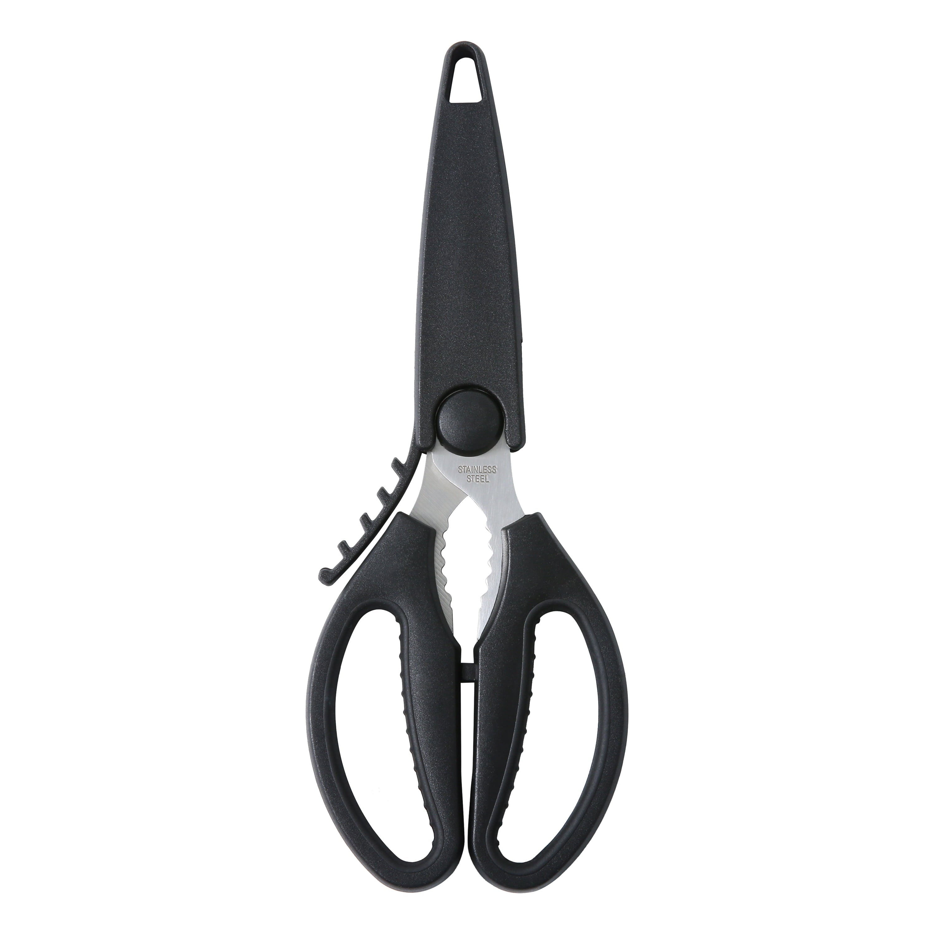 Ergonomic Manual Stainless Steel Multi-Purpose 8.6in Kitchen Shears - Kitchen Gadget Tool for Quick Food Prep - Default Title
