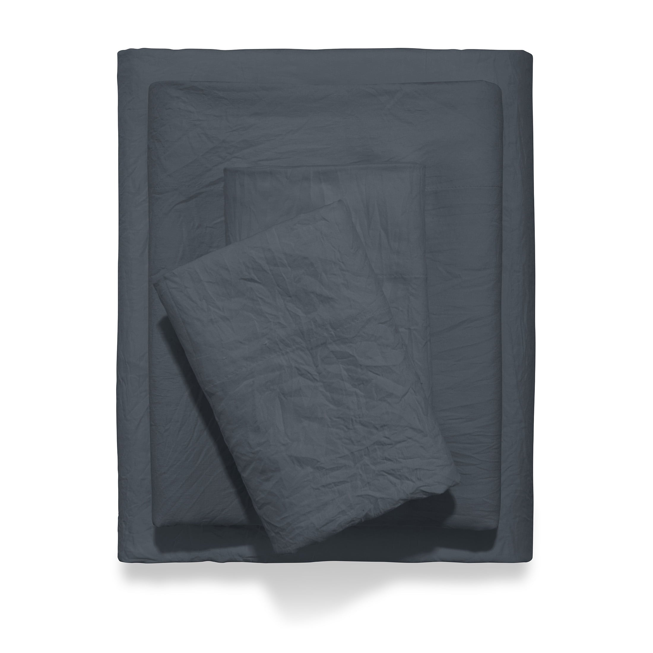Premium Egyptian Cotton Microfiber Bed Sheet Set, Grey Stone, Full, 4 Pieces - Luxury Bed Sheet Set with Deep Pockets - Default Title