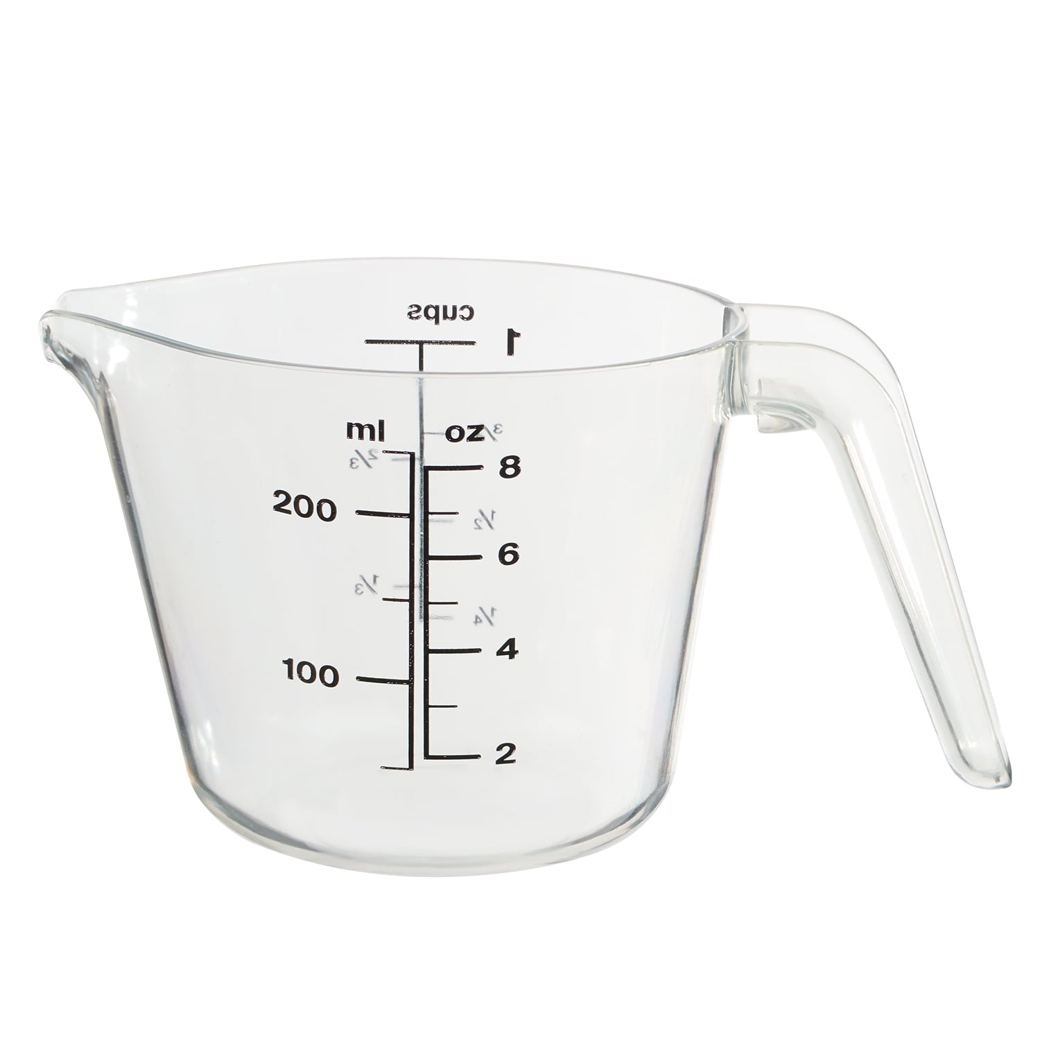 Innovative 1 Cup Large Spout Plastic Measuring Cup, Clear - Kitchen Gadget Tool for Quick Food Prep - Default Title