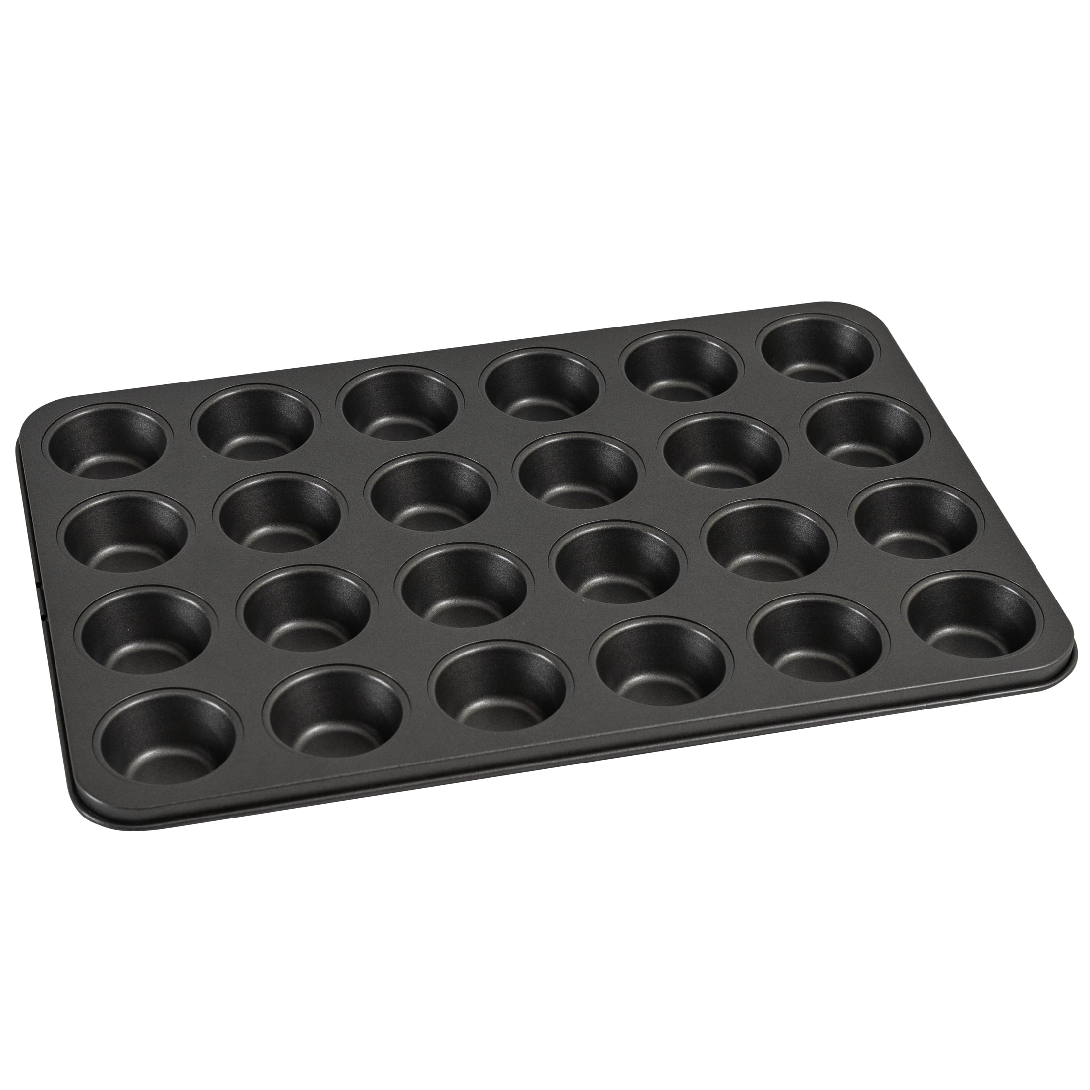 Ergonomic Manual 24 Cavity Mini Muffin Pan, Non-Stick Bakeware,1.8 inch Diameter Cups,Gray,Carbon Steel - Multi-Functional Manual Food Chopper & Slicer - Default Title