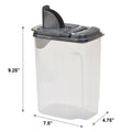 Playful Geometric 3.5 QT Plastic Food Dispenser, Clear with Gray Lid (1 Each) 7.5" L x 3.75" W x 9.25" H, Designed to Help wi... - Playful Star & Heart Shaped Geometric NeeDoh - Default Title