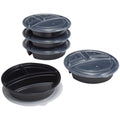 Sweet Treat Shaped 5-Pack Round Meal Prep Containers with 3 Compartments and Lids, 1L, BPA-Free, Microwave & Dishwasher Safe, Made for F... - Playful Star & Heart Shaped Geometric NeeDoh - Default Title