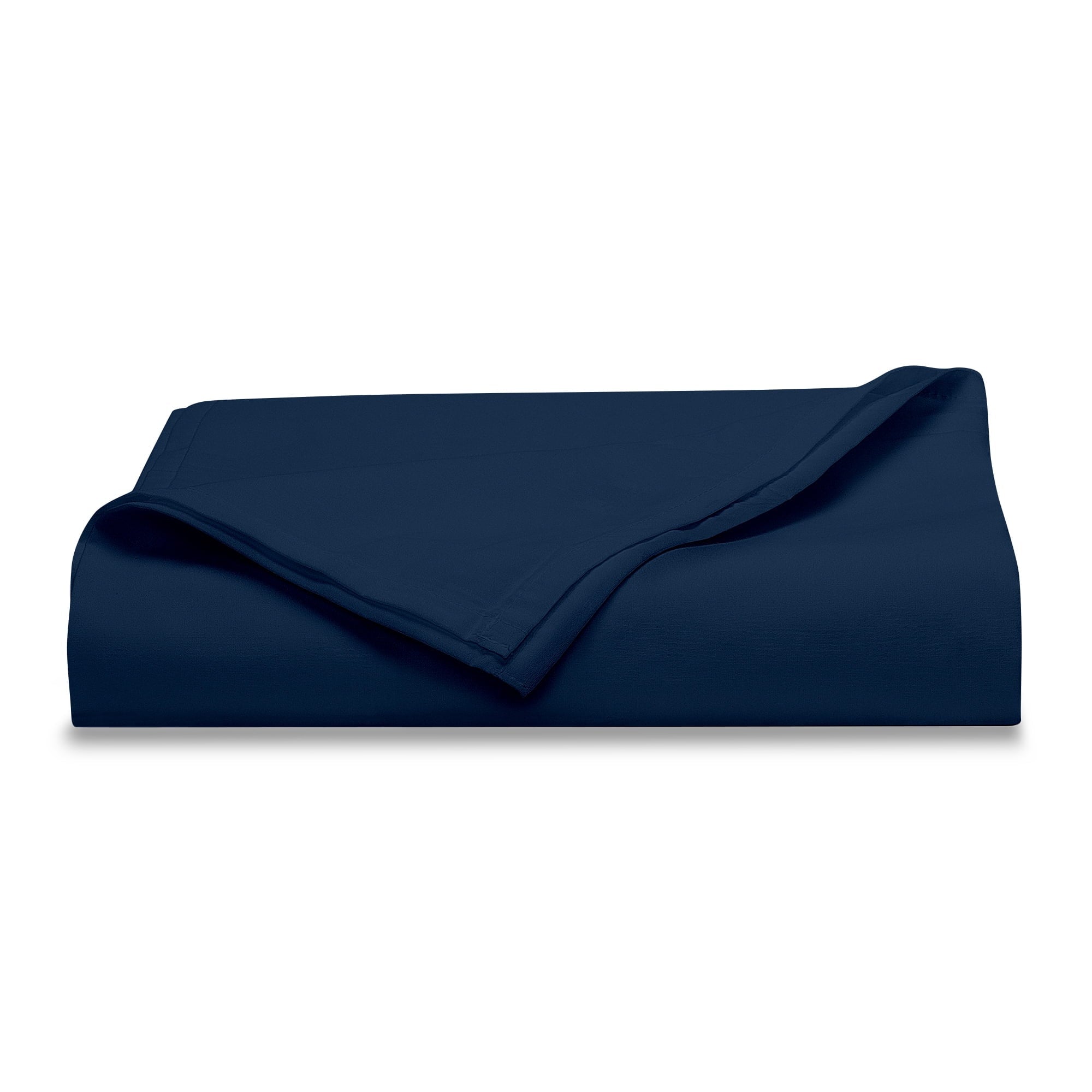 Wrinkle-Resistant 300 Thread Count Easy Care Blue Cove Cotton Blend Percale Flat Bed Sheet, King - Premium Ultra-Soft Pillowcase Pair for Sleeping - Default Title