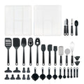 Seamless One-Piece 36 Piece Kitchen Gadget Set with Kitchen Cooking Utensils, and Drawer Organizer, Black - Durable Turner & Ladle Utensil Set for Home Chefs - Default Title