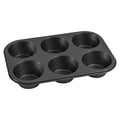 Time-Saving 6 Cup Jumbo Muffin Pan, Non-Stick Bakeware,3.4 inch Diameter Cups,Gray,Carbon Steel - Innovative Kitchen Helper for Modern Cooking - Default Title