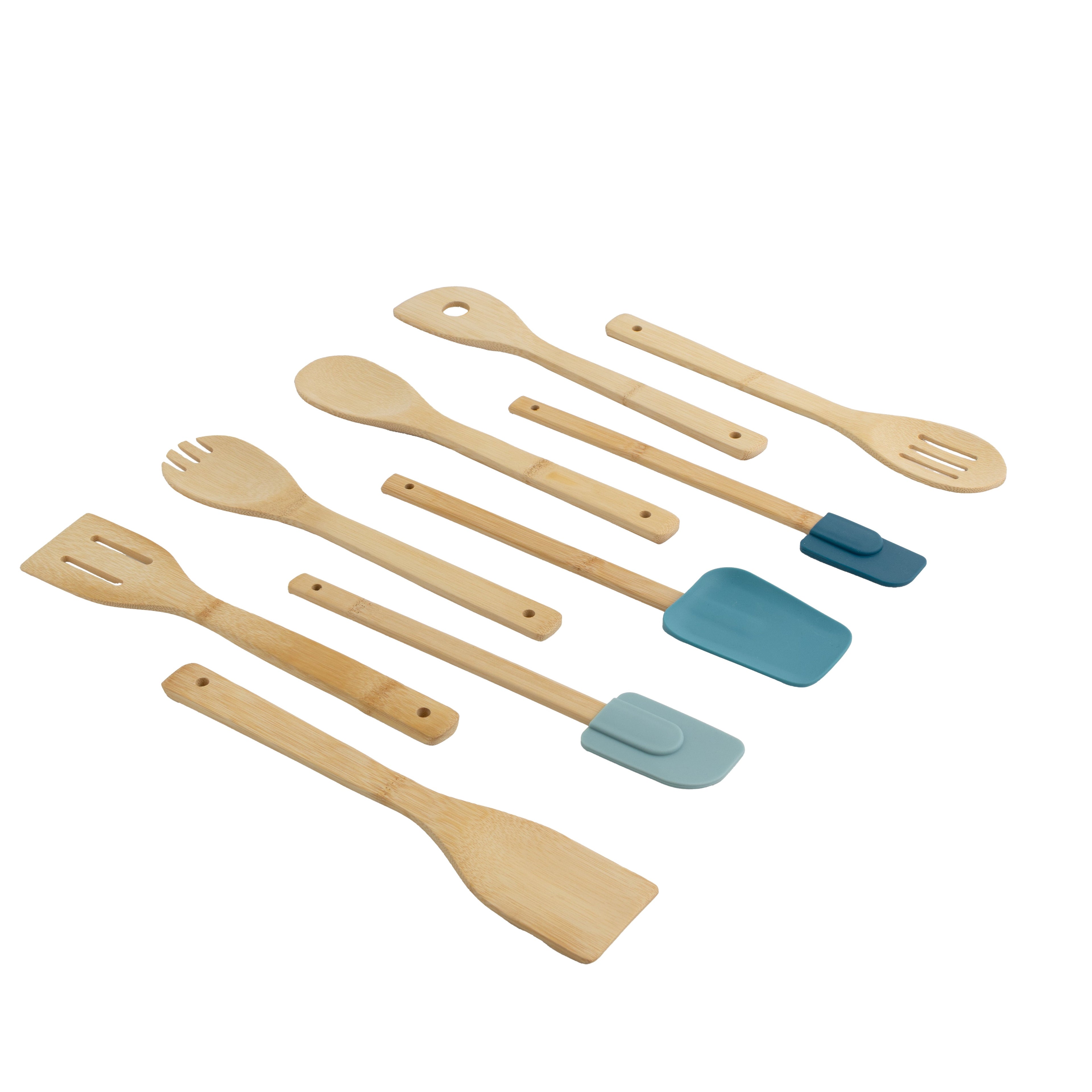 High-Precision 9-Piece Bamboo Gadgets Kitchen and Cooking Utensil Sets, Blue - Professional Kitchen Tool for Culinary Enthusiasts - Default Title