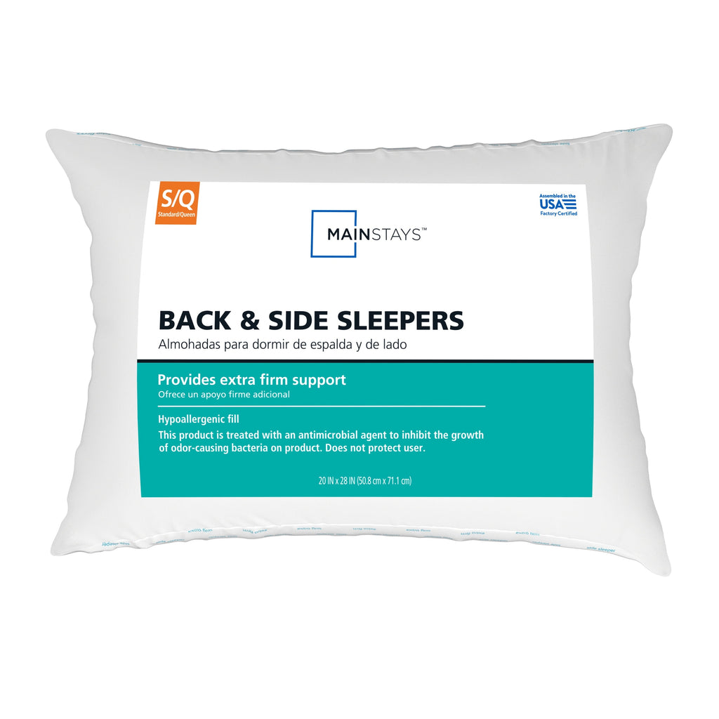 Orthopedic Support Back & Side Sleeper Bed Pillow, Standard/Queen - Extra Firm Support - Ergonomic Memory Foam Pillow for Neck Pain Support - Default Title