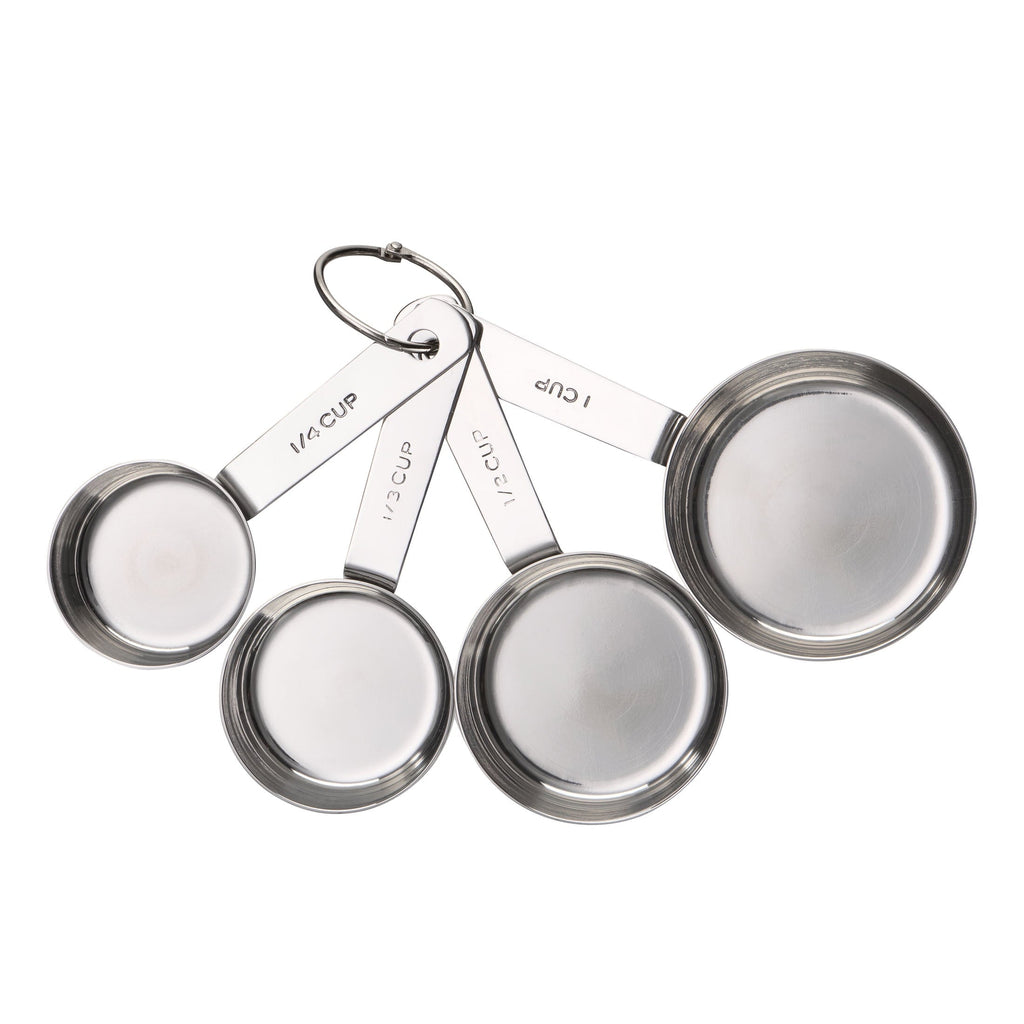 Time-Saving Kitchen Stainless Steel 4-Piece Nesting Measuring Cups - Multi-Functional Manual Food Chopper & Slicer - Default Title