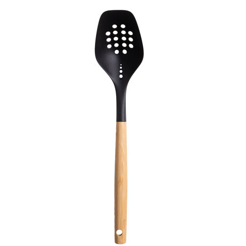 Chef-Quality Cooking Spoon with Bamboo Handle, 12.6"2.7", & Bamboo, Black - Heavy Duty Stainless Steel Kitchen Shears - Default Title