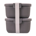 Fun Food Fidget Plastic Food Storage Bento Snack Container, Rectangle, Grey, 19oz Capacity, Made for Portable Food Storage - Fun Food Fidget Cookie Squishable Toy - Default Title