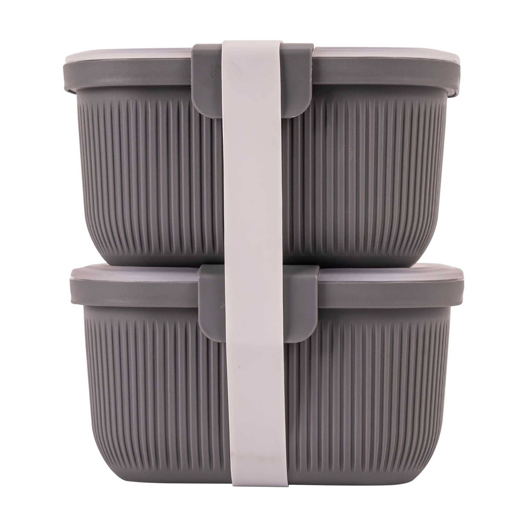 Fun Food Fidget Plastic Food Storage Bento Snack Container, Rectangle, Grey, 19oz Capacity, Made for Portable Food Storage - Fun Food Fidget Cookie Squishable Toy - Default Title