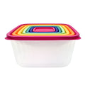 Deliciously Squishy Plastic Rainbow Food Storage Set, Multi Color, 14 Count, Best Used for Leftover Storage and Reheating - Fun Food Fidget Cookie Squishable Toy - Default Title