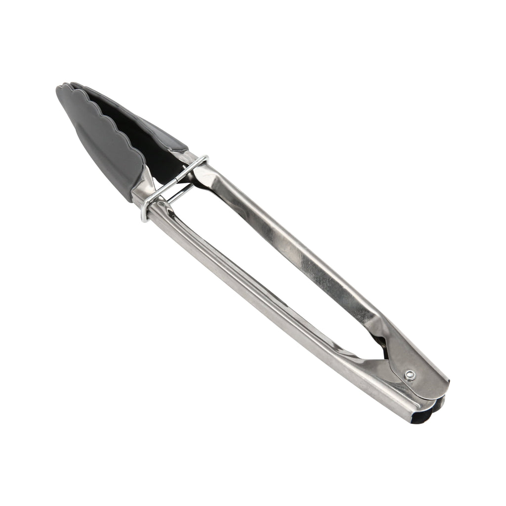 Professional Grade Stainless Steel and Silicone Mini Food Tongs Grey - Professional Kitchen Tool for Culinary Enthusiasts - Default Title