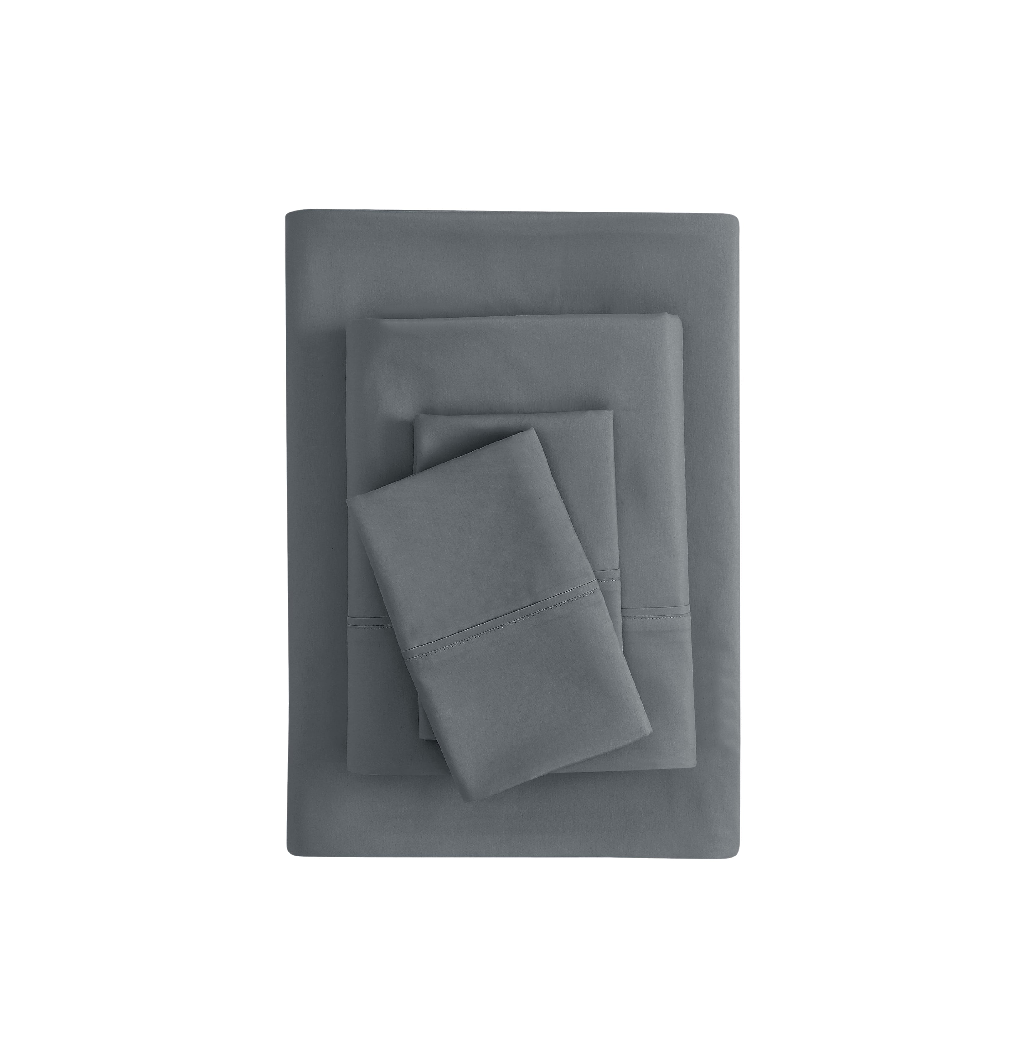 Premium Egyptian Cotton Super Soft Brushed Microfiber Bed Sheet Set, Soothing Gray, Queen, 4 Piece - Cooling Hotel Quality Bedding Sheets and Pillowcases - Default Title