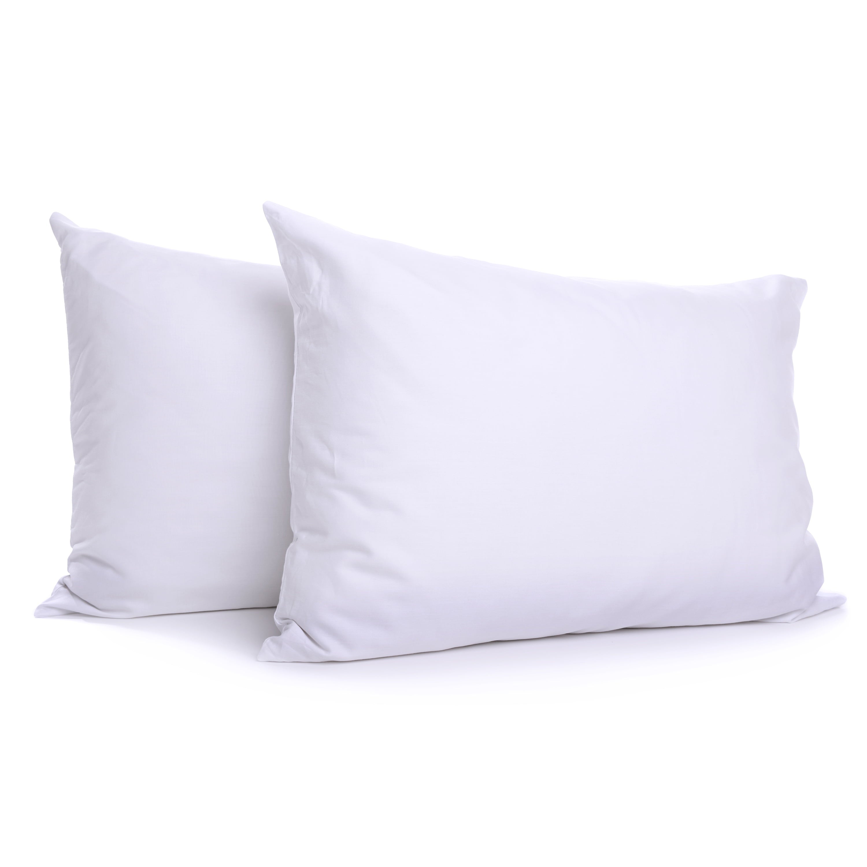 Ergonomic Memory Foam 2-Pack Down Alternative White Bed Pillows, Standard - Decorative Throw Pillow Cushion for Sofa & Bed - Default Title