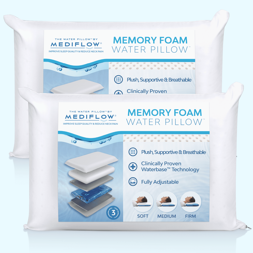 Hotel Collection Memory Foam Water Pillow - Adjustable Pillow for Neck Pain Relief, Pillow for Side, Back, and Stomach Sleepers, The O... - Orthopedic Shredded Foam Bed Pillow Set - Default Title