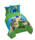 Fluffy Down Alternative Desert Mob Action 5 Piece Twin Size Kids Comforter Set with Sham - Gaming Bed Sets for Kids and Teens - Cloud-Like Soft Lightweight Bed Comforter - Default Title
