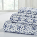 Ultra-Soft 3-Piece Brittany Printed Cotton Flannel Adult Bed Sheet Set, Twin - Luxury Bed Sheet Set with Deep Pockets - Default Title