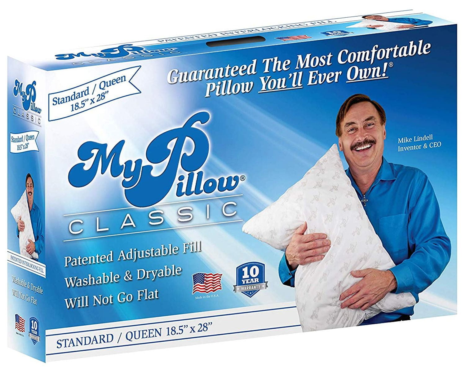 Ergonomic Memory Foam Foam Queen Size Bed Deep Sleep Pillow, White Medium Fill - Hotel Quality Plush Sleeping Pillows - Default Title