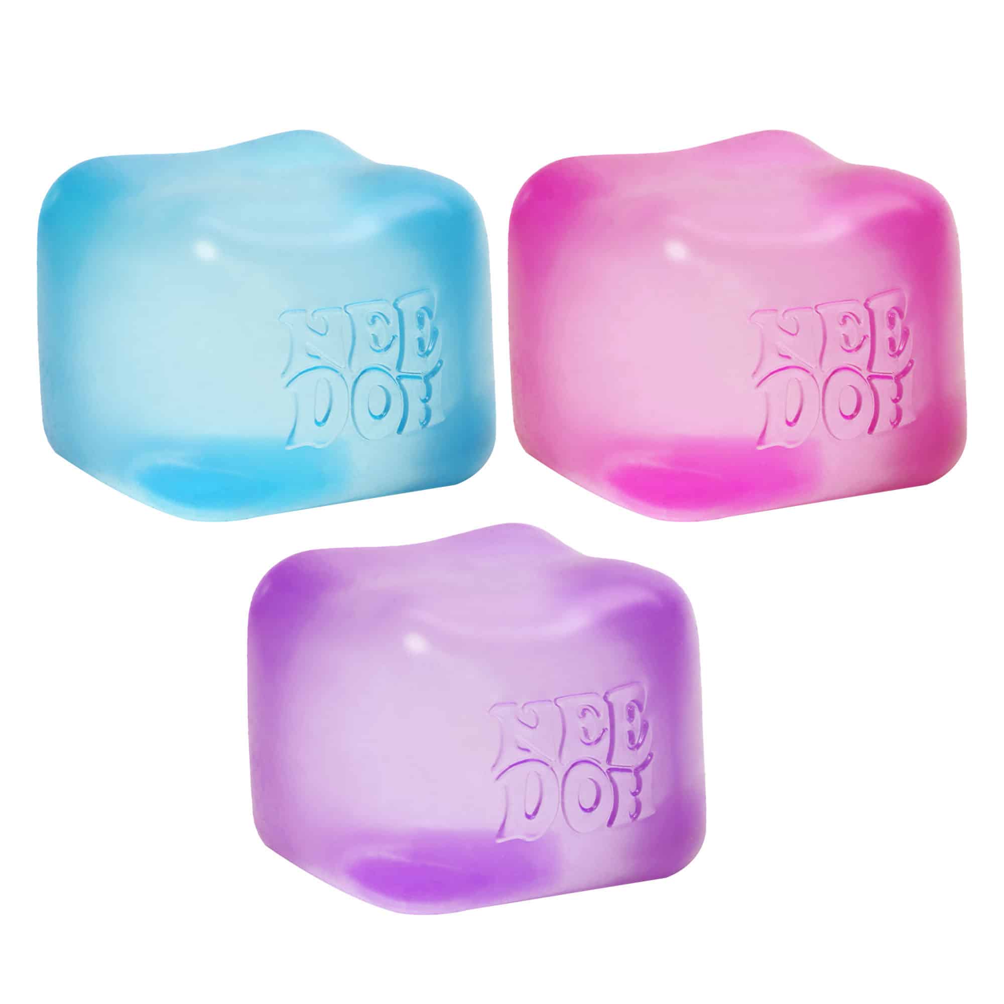 Translucent Jelly NeeDoh Nice Cube | Series Elm Bridge - Nice Cubes Clear Satisfying Crunch Stress Toy Detail