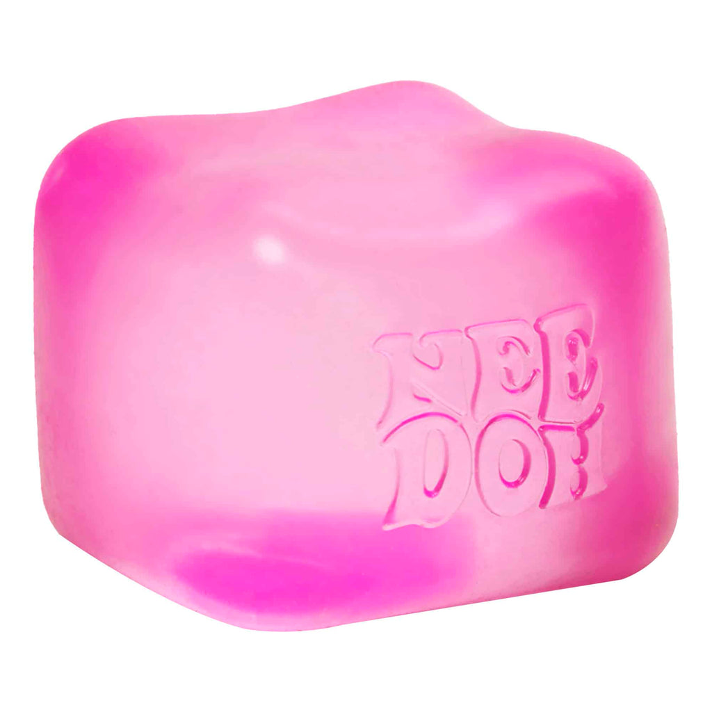 Translucent Jelly NeeDoh Nice Cube | Series Elm Bridge - Nice Cubes Clear Satisfying Crunch Stress Toy Detail