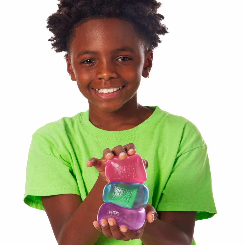 Translucent Jelly NeeDoh Nice Cube | Series Elm Bridge - Nice Cubes Clear Satisfying Crunch Stress Toy Detail