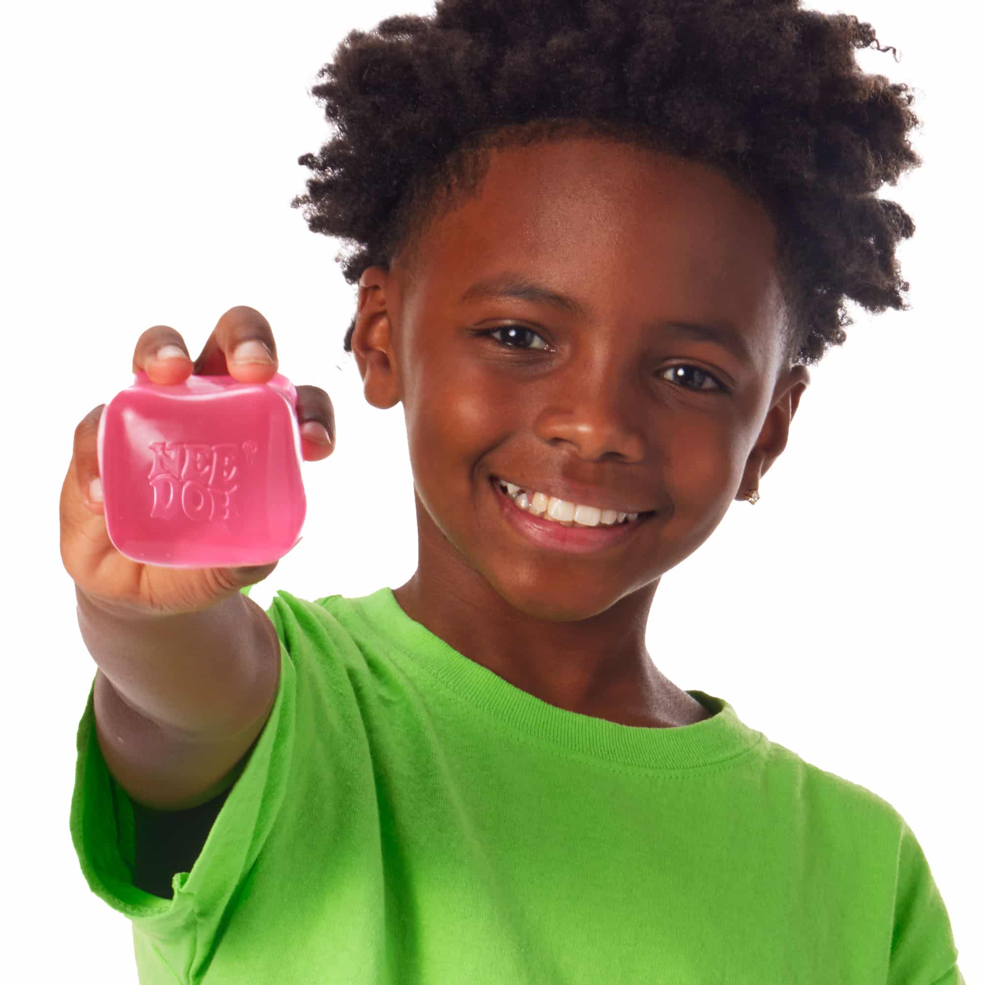 Translucent Jelly NeeDoh Nice Cube | Series Elm Bridge - Nice Cubes Clear Satisfying Crunch Stress Toy Detail