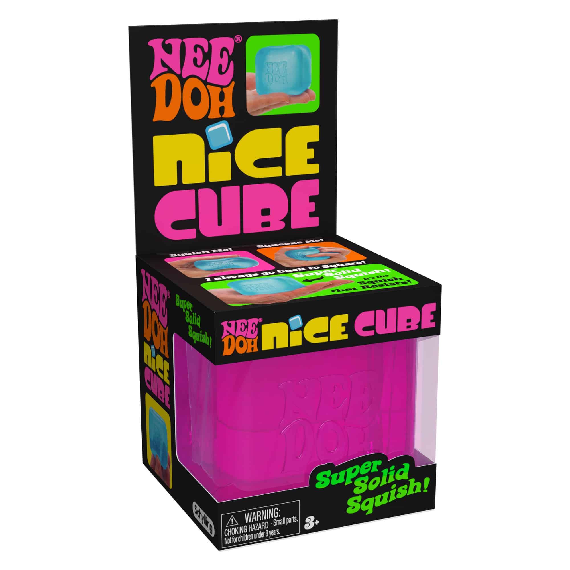 Translucent Jelly NeeDoh Nice Cube | Series Elm Bridge - Nice Cubes Clear Satisfying Crunch Stress Toy Detail