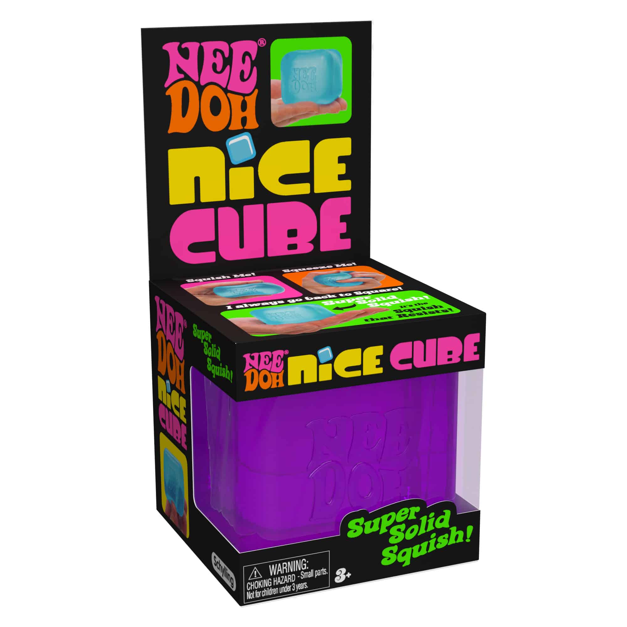 Translucent Jelly NeeDoh Nice Cube | Series Elm Bridge - Nice Cubes Clear Satisfying Crunch Stress Toy Detail