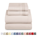 Wrinkle-Resistant King Sheet Sets, 1800 Series Deep Pocket 4 Piece, Luxury Soft Microfiber Bed Sheet Sets, BEIGE CREAM - Cooling Hotel Quality Bedding Sheets and Pillowcases - Default Title