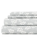 Cooling Sateen 4 Piece Pattern Microfiber Bed Sheets Set, Gray Wheat, Full - Luxury Bed Sheet Set with Deep Pockets - Default Title