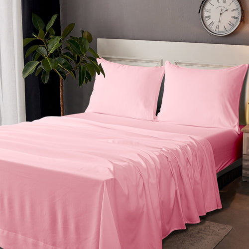 Breathable Luxury Microfiber Bed Sheets Set - 1800 Series Soft Sheet Set- 3 Piece - Twin XL - Pink - Premium Ultra-Soft Pillowcase Pair for Sleeping - Default Title